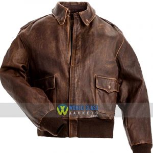 Buy Aviator A2 Flight Distressed Brown Real Leather Jacket Online