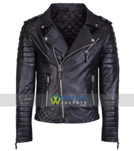 Black Original Leather Jacket Slim Fit Real Biker New Vintage For Men Women