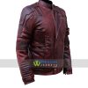 Star Lord Maroon Leather Jacket