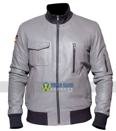 German Flag Mens Grey Luftwaffe Leather Pilots Flight Jacket Flying Jacket German Flag Mens Grey Luftwaffe Leather Pilots Flight Jacket Flying Jacket