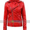 Riverdale Red Ladies Biker Leather Jacket Cheryl Blossom