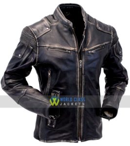 Buy Vintage Cafe Racer Distressed Genuine Leather Jacket