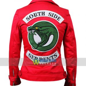 Buy Riverdale Southside Serpents Cheryl Blossom Women's Red Cotton Jacket 3