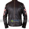 Union Jack UK Flag Biker Jacket Back