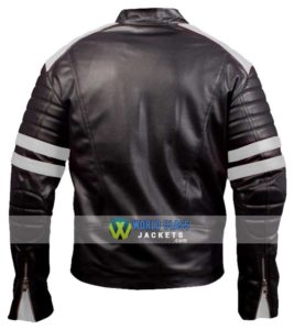 $50 off on Brad Pitt Black & White Leather Jacket