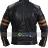 Cafe Racer Retro Striped Vintage Biker Quilted Black Leather Jacket
