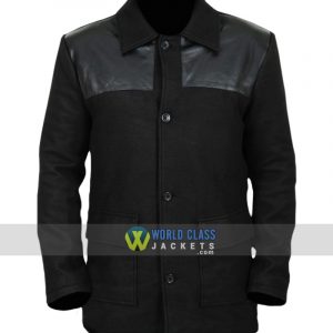 David Haller Legion Black Wool Leather Jacket