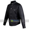 Mens Motorcycle Cowhide Leather Black Full Sleeves Poly Liner Black Jacket