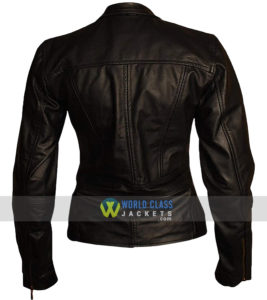 Women Real Leather Slim Fit Biker Leather Jacket