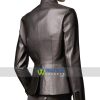 Womens Casual Office Slim Fit Black Faux Leather Coat Jacket