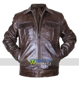 Classic Copper Rub Off Brown Distressed Vintage Mens Motorcycle Rider Leather Jacket