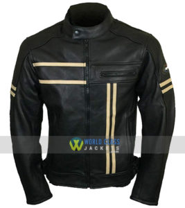 Leather Vintage Cruiser Retro Motorbike Motorcycle Jacket New Racer
