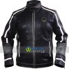 Men's Black Brando Cafe Racer Retro Biker Leather Jacket