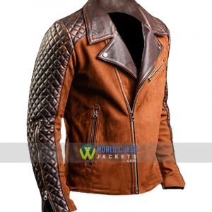 Mens Cafe Racer Stylish Biker Brown Distressed Leather Jacket