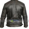 Mens Lambskin Leather Biker Style Casual Rub Off Slim Fit Bowie Black Jacket