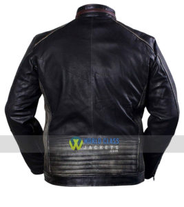 Men's Retro Cafe Racer Brando Black Biker Leather Jacket