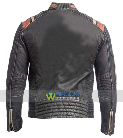 Mens Real Leather Biker Jacket Motorcycle Vintage Antique Black Brown Rust Tan E - Foto 9