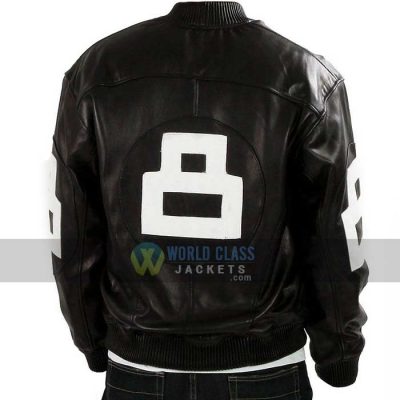 Buy 8 Ball Pool Where MI Bomber Black Leather Jacket