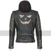 Joker The Killing Jacket Suicide Squad Real Distress Leather With Hood On Sale