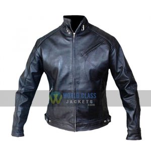 Bourne Legacy Jeremy Renner Genuine Black Leather Jacket On Off Price