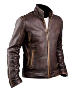 Shop X-Men Real Cowhide Leather Cafe Racer Jacket