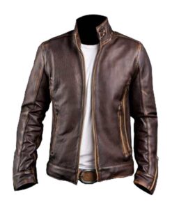 Shop X-Men Real Cowhide Leather Cafe Racer Jacket