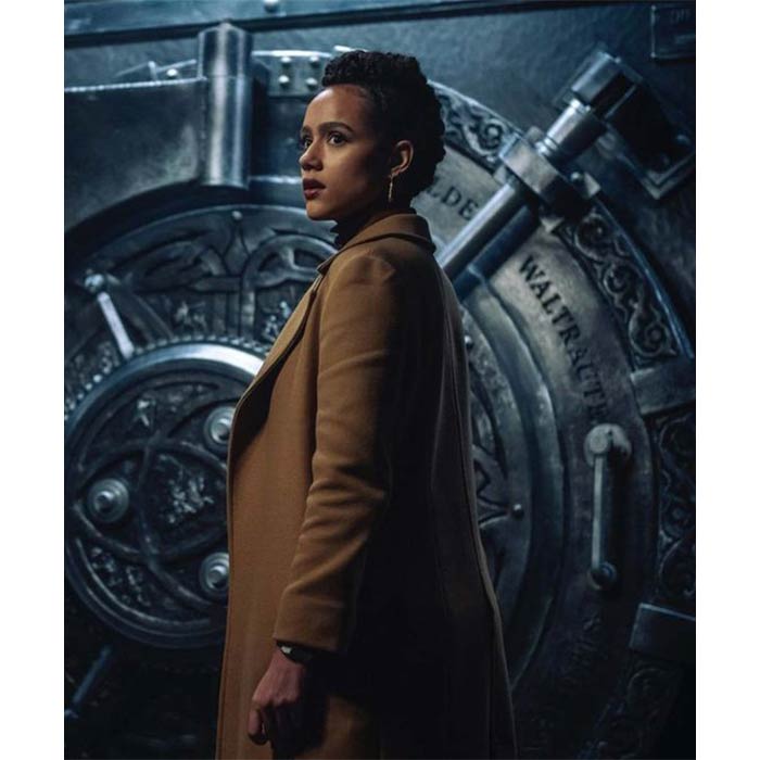 Army of Thevies Nathalie Emmanuel Brown Coat at $80 off