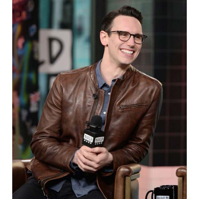 Cory Michael Smith Brown Leather Jacket at Discount