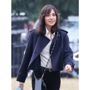 Shop Heart of Stone Gal Gadot Crop Blue Jacket Online