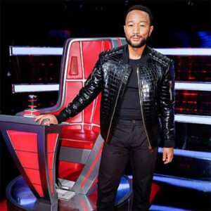 Shop The Voice John Legend Crocodile Leather Jacket at Discount