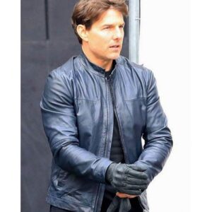 Shop Mission Impossible Fallout Tom Cruise Biker Leather Jacket