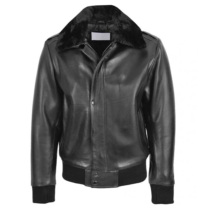 Get John Legend black Fur Collar bomber leather jacket at Sale