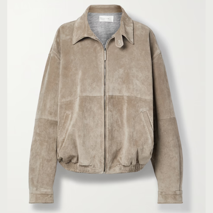 Buy Stylish Kendall Jenner Oversized Bomber Suede Leather Jacket