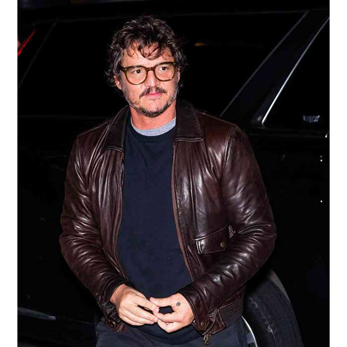 Buy Pedro Pascal SNL Brown Leather Jacket at discount