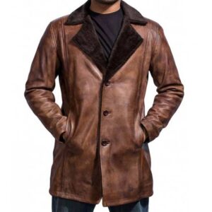 Shop X-Men Wolverine Winter Sheerling Leather Coat for Men