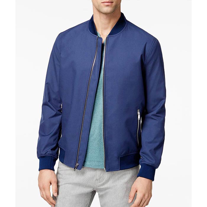 Shop Ryan Reynolds Blue Bomber Jacket at Discount