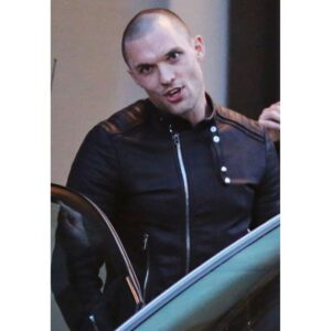 Deadpool Ed Skrein Black Leather Jacket at Discount