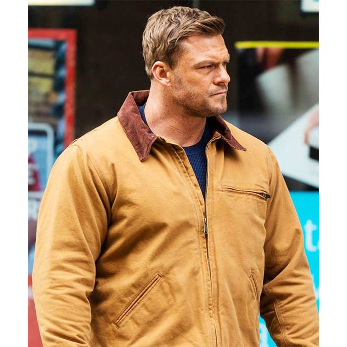 Get Jack Reacher Brown Cotton Jacket at Sale