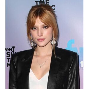 Bella Thorne Pre-Grammy Party Black Coat