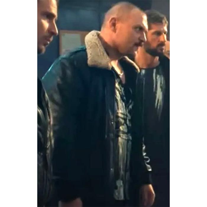 Buy Florian Schmidtke as Winkler Shearling Black Leather Jacket from Sixty Minutes 2024 at $60 off