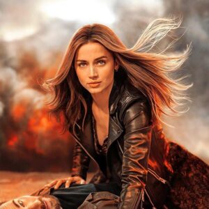Ana de Armas as Sadie Black Leather Jacket from Ghosted at $70 Off