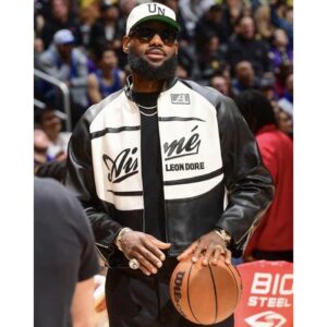 Get Lebron James NBA Aime Leon Dore Cafe Leather Jacket Online