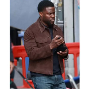 Get Kevin Hart Brown Suede Leather Jacket from Lift 2024