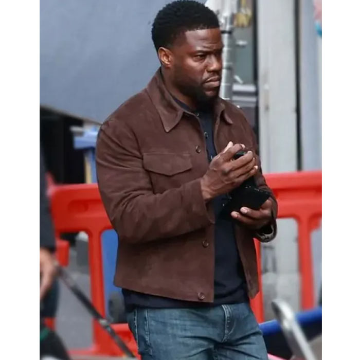 Get Kevin Hart Brown Suede Leather Jacket from Lift 2024