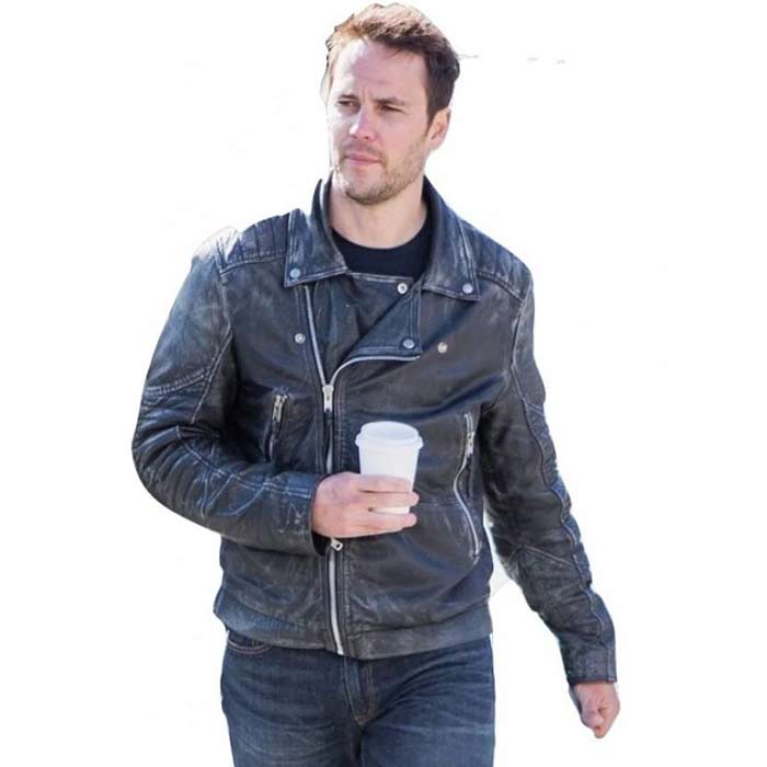 Buy Taylor Kitsch as Ghost Black Leather Jacket from Movie American Assassin at $80 0ff