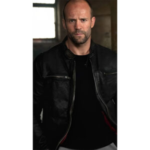 Get Jason Statham Biker Black Leather Jacket from movie The Expendables 4