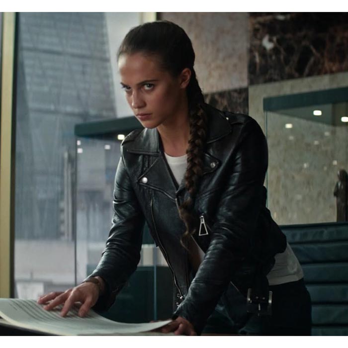 Tomb Raider Alicia Vikander Leather Jacket at Discount